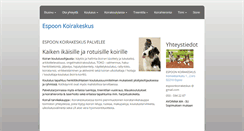 Desktop Screenshot of espoonkoirakeskus.com