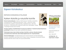Tablet Screenshot of espoonkoirakeskus.com
